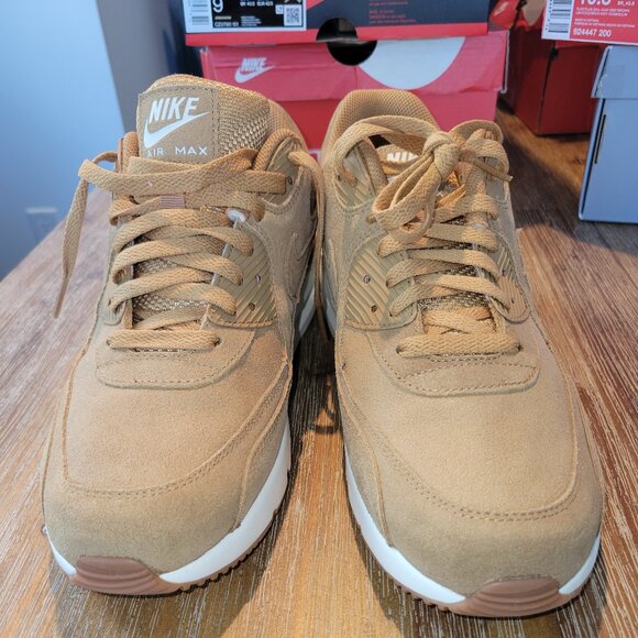 Nike Air Max 90 Ultra 2.0 LTR | Flax/Sail-Gum Brown/White | Size 10.5 | New - Picture 7 of 12